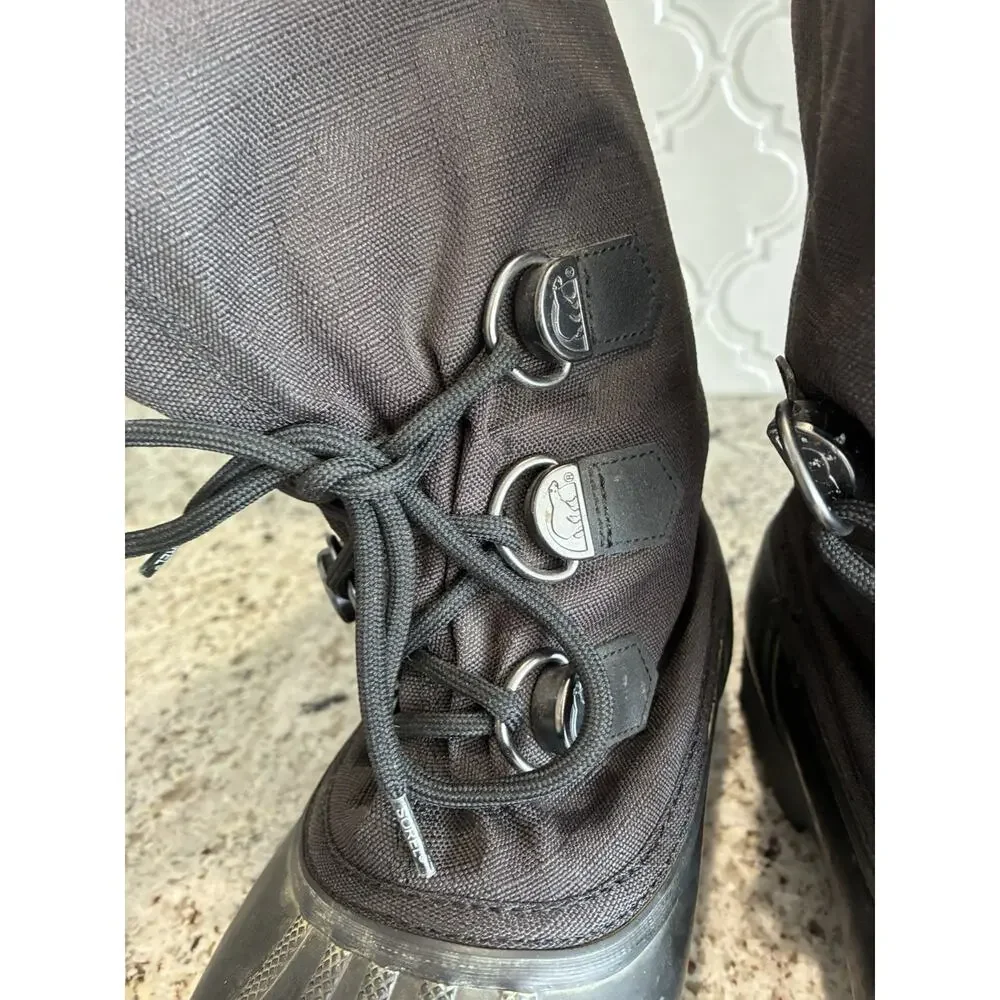 Sorel Boots Womens Size 8 Black Snowfall Insulated Waterproof Tall Lined Snow